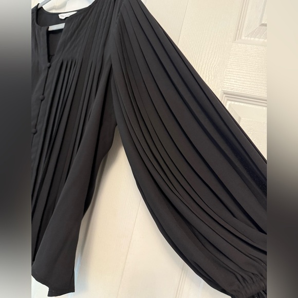 Nine West Black Pleated Blouse - Picture 3 of 8